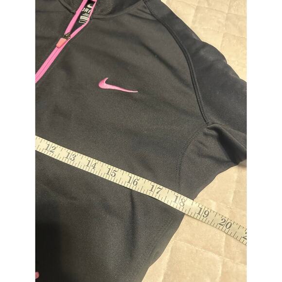 Nike Dri-Fit Full Zip Track Jacket Women's Size Large Black Pink Athleisure - Picture 6 of 6